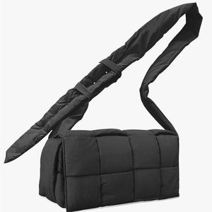 Puffer Woven Crossbody Bag